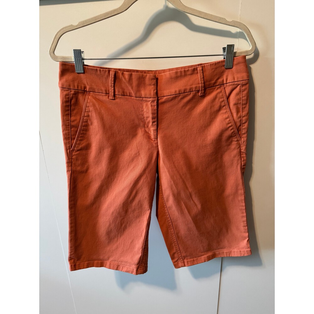 LOFT Bermuda Roll Chino 12” Shorts Terracota Orange Mid Rise Women’s 8